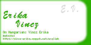 erika vincz business card